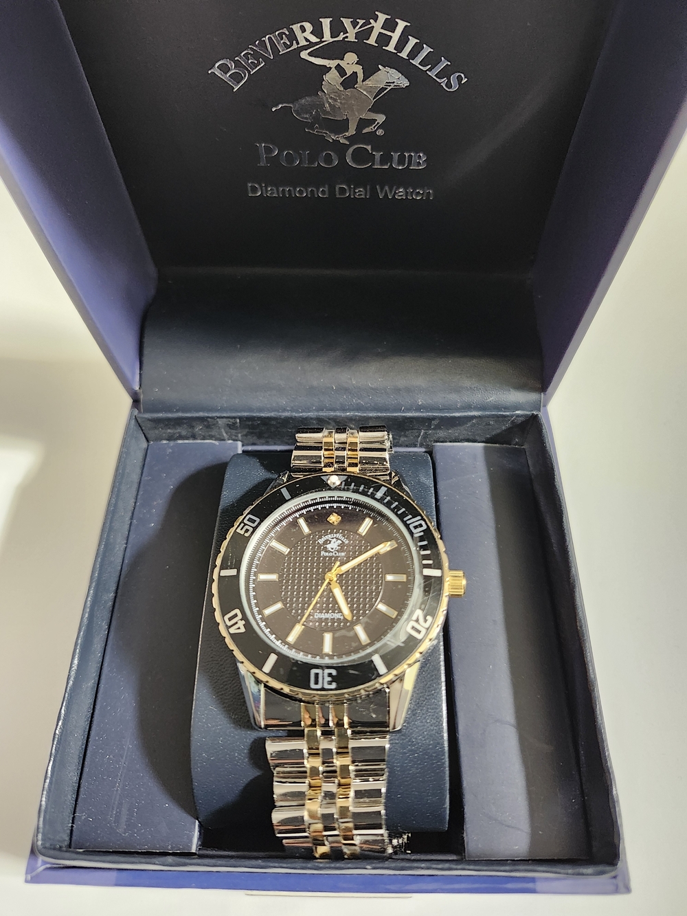 Beverly Hills Polo Club Black and Gold Two-Tone Men’s Watch